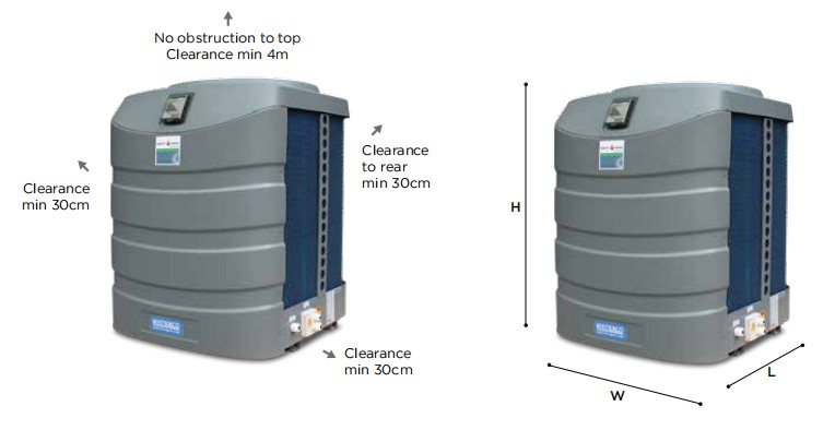 Bơm nhiệt bể bơi waterco