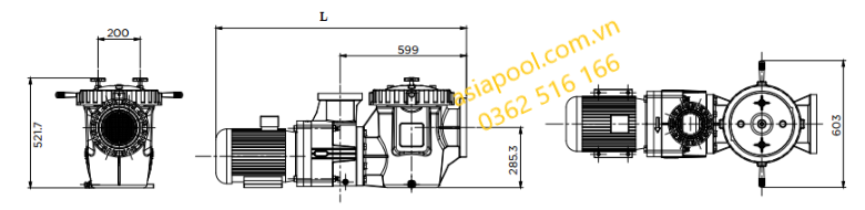 Kích thước bơm Hydrostar plus
